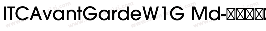ITCAvantGardeW1G Md字体转换